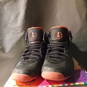 A Nice Pre-owned Size 10.5 US Nike Lil’ Penny Posite ‘Black/Atomic Red’ Shoes